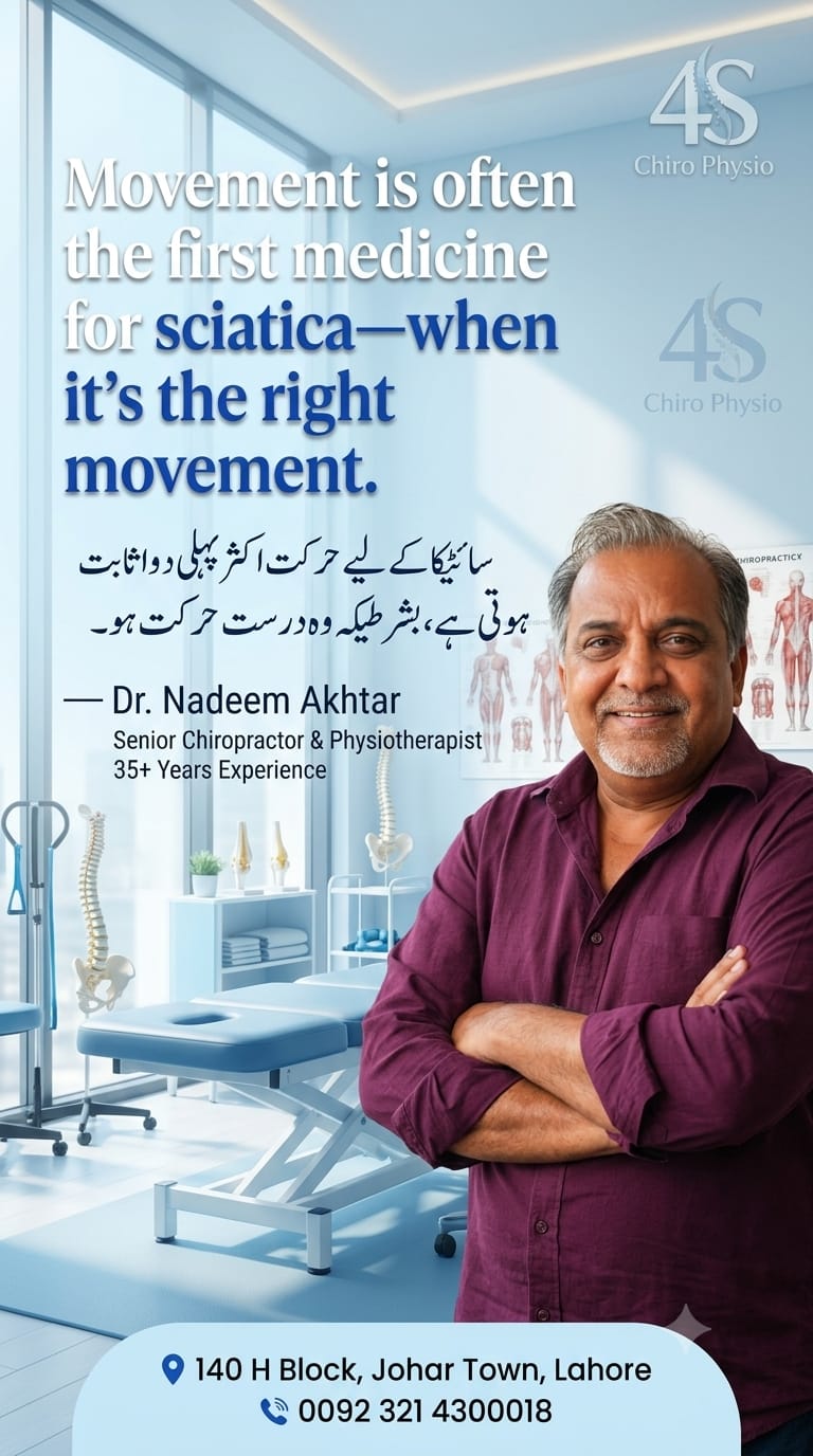 Dr. Nadeem Akhtar, Senior Chiropractor and Physiotherapist at 4S Physiotherapy Services, Johar Town, Lahore